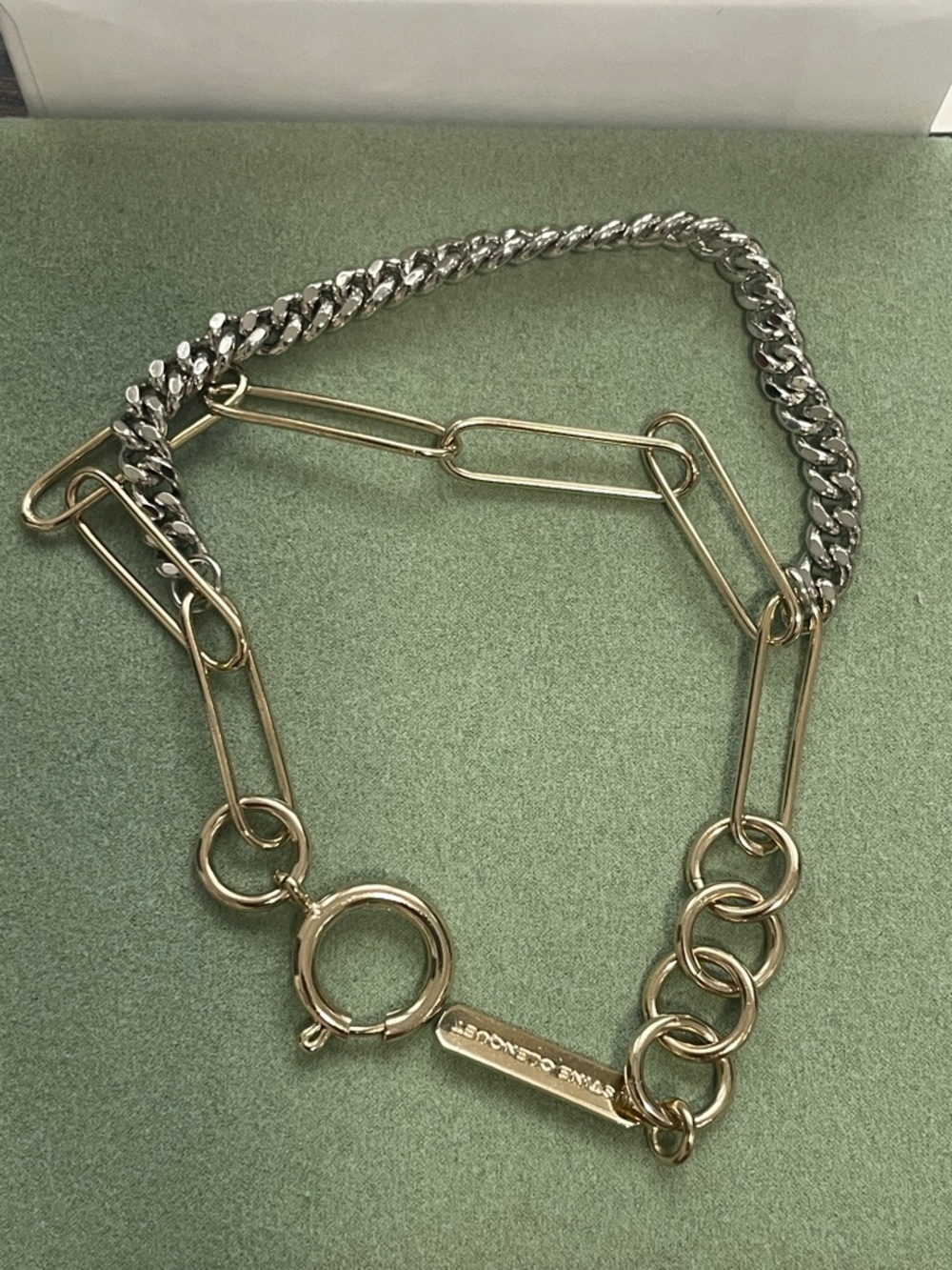 Justine Clenquet Gold-plated and palladium-plated brass curb chain bracelet